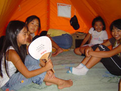 ��N�̃L�����v�̗l�q