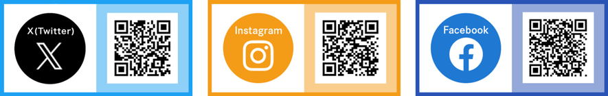 公式サイトの下部に貼られているSNSのリンクとQRコード