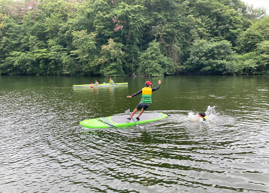 一緒にドボン！