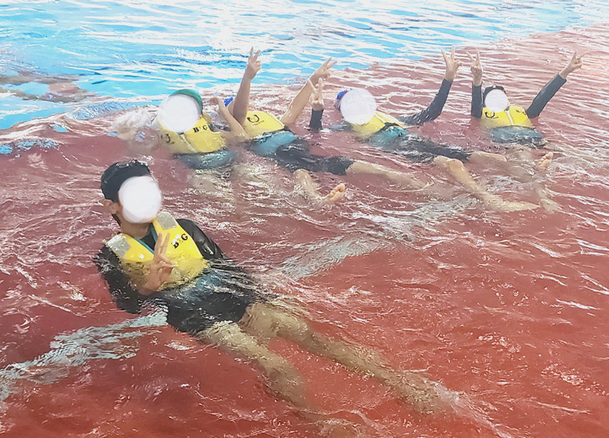 ライフジャケット浮遊体験