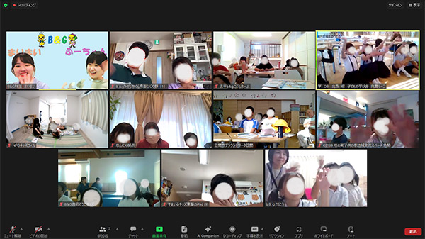 元気に手を振って挨拶してくれた子どもたち