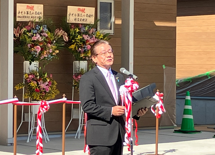 挨拶をする橋本市長