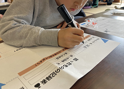 拾ったごみの記録表を作成