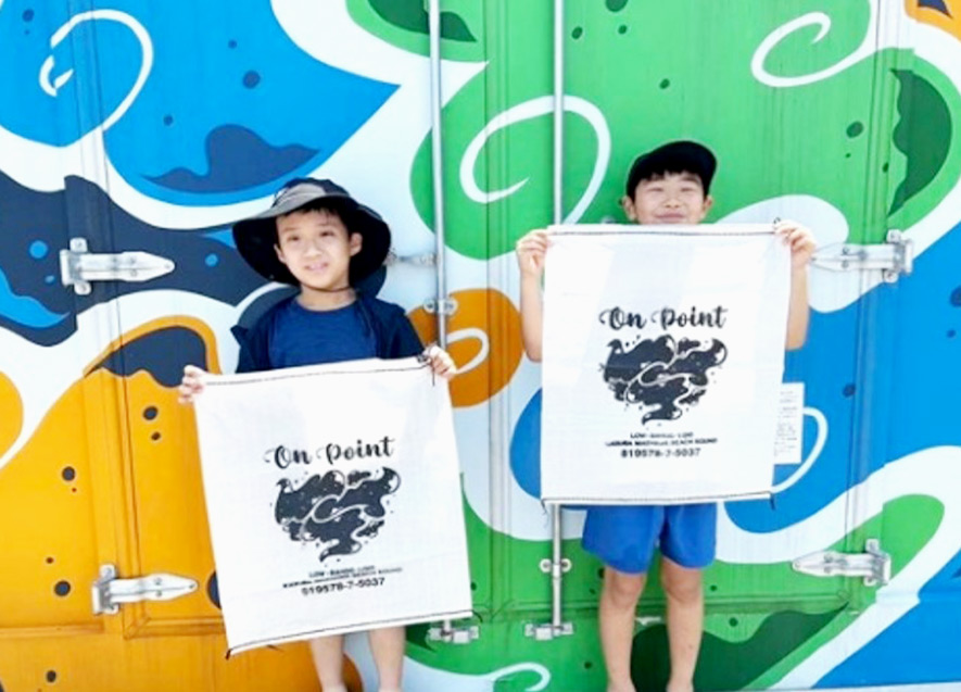 耐候性3年土のう袋を使ったごみ袋