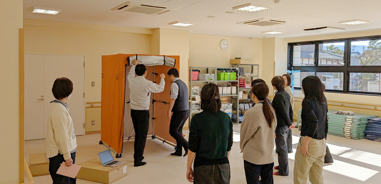 福井県大野市での設置の様子