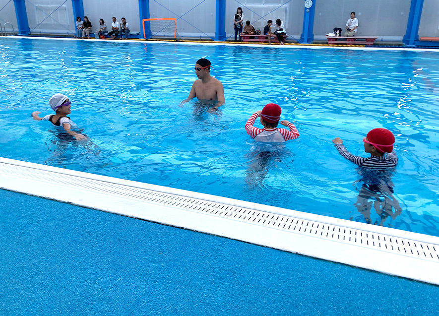 水球教室の様子