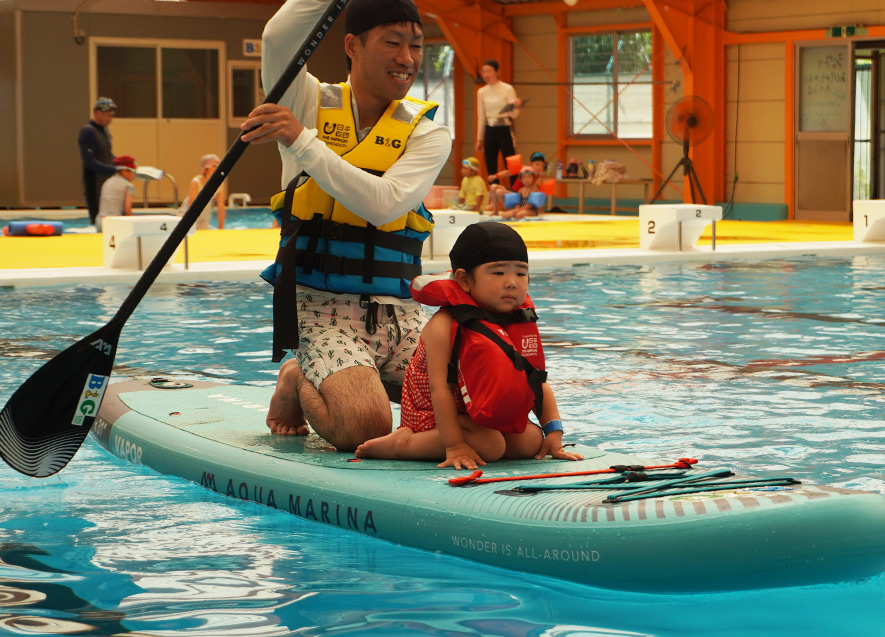 親子でSUPに挑戦