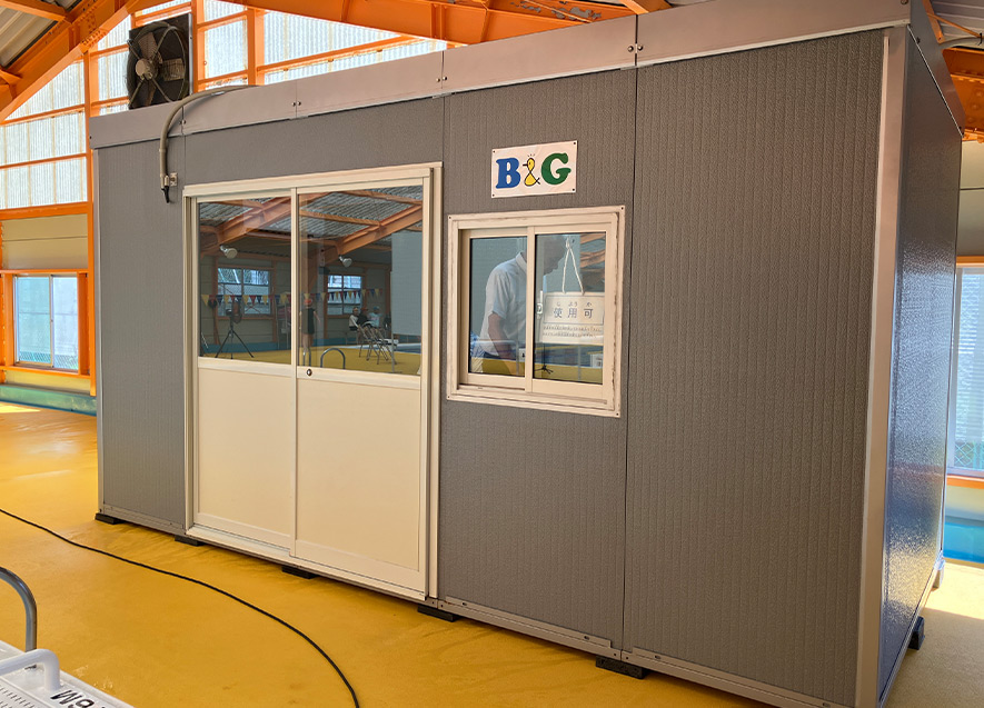 救護室も設置されている（熱中症対策事業による支援）