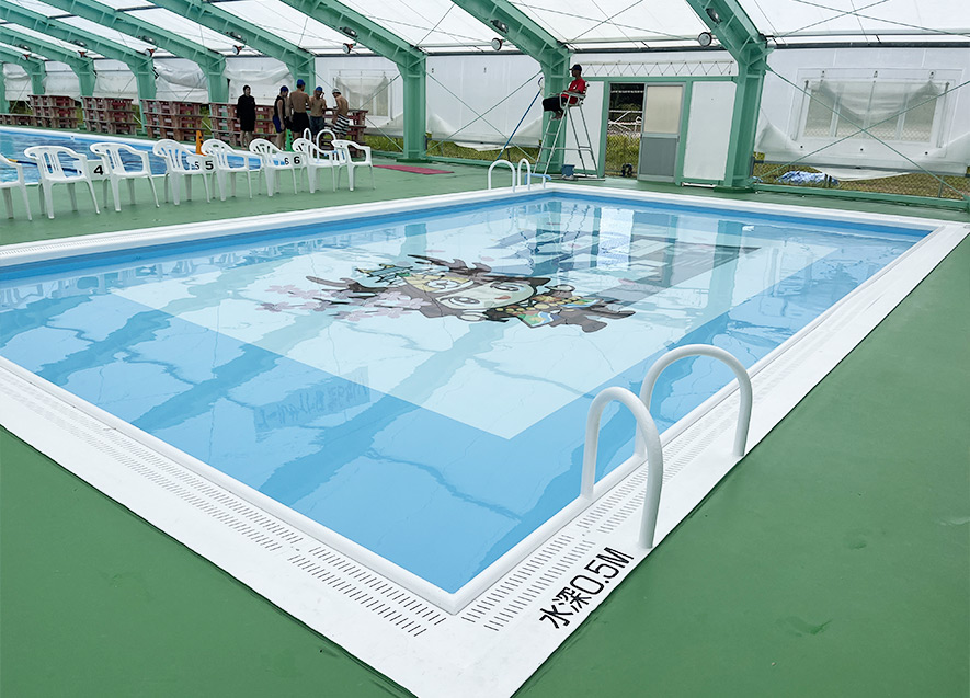 プール缶体防水改修