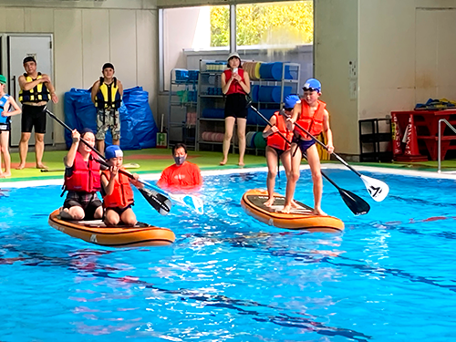 息を合わせて漕ぐことが大事