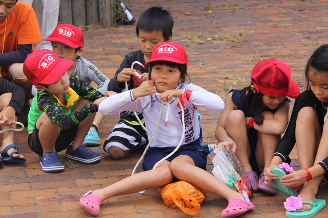 ロープワーク練習中の様子