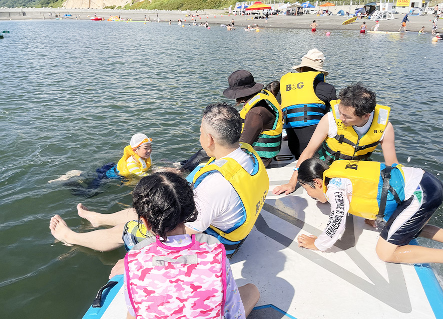 海上ならではの風景を楽しむ