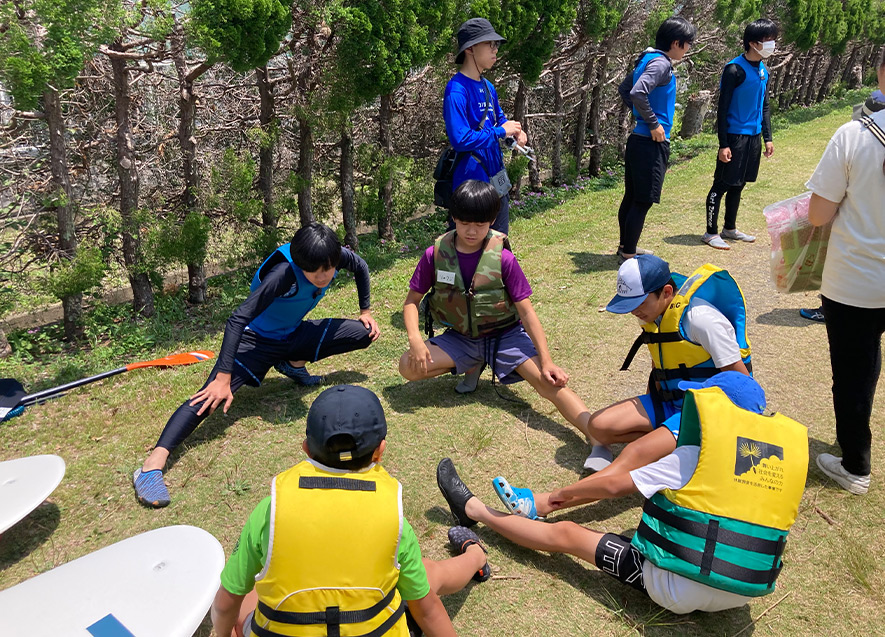 カヌー・SUP体験会（準備運動）