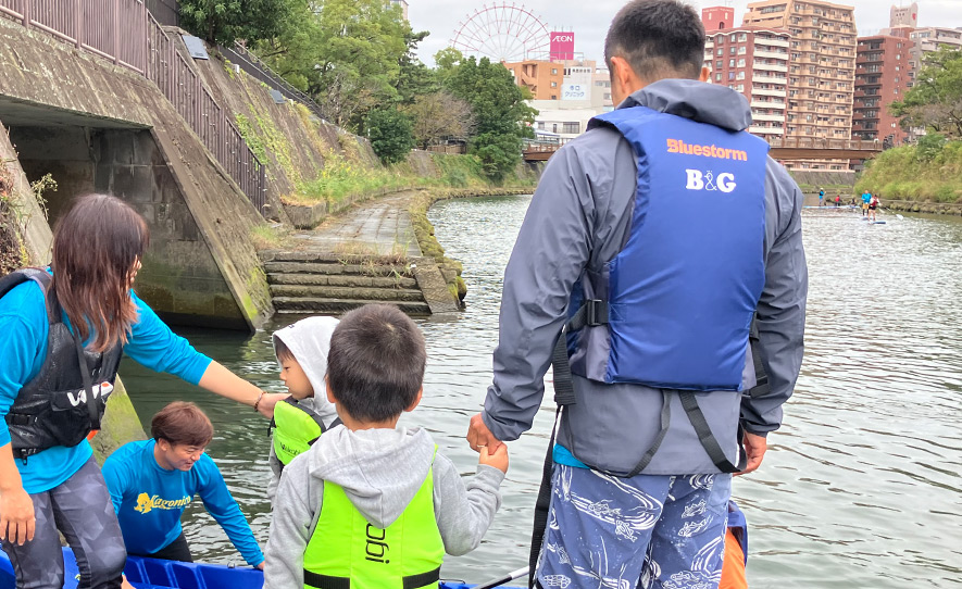 親子でカヌーに挑戦