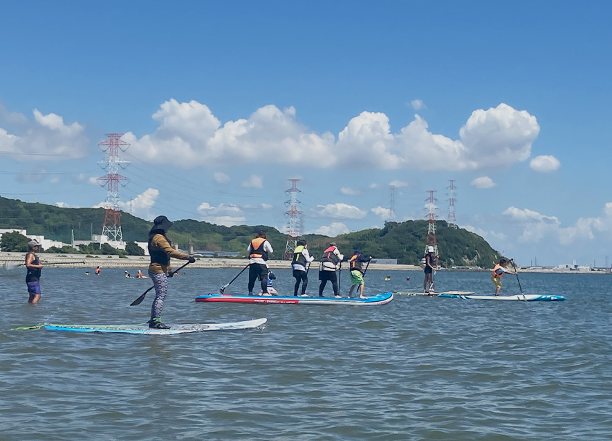 BIG SUPを楽しむ参加者