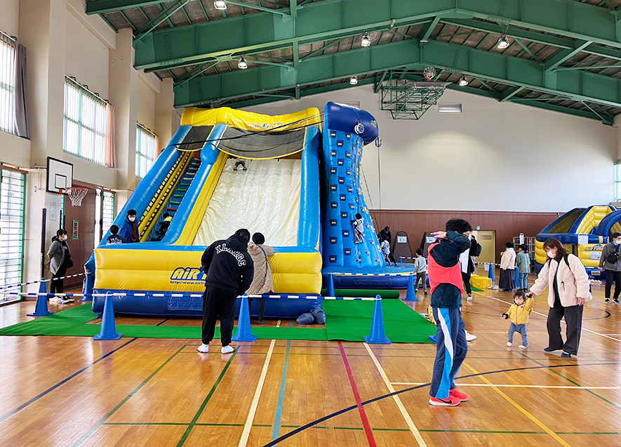 大人気だった大型エア遊具