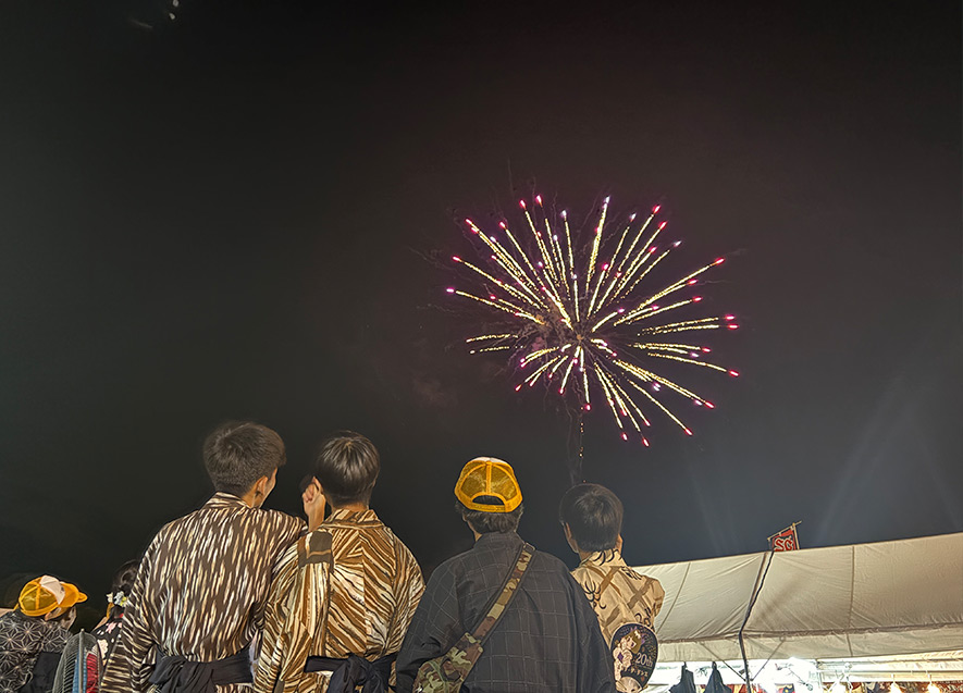 夜空いっぱいに広がる花火