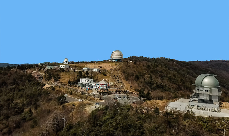 博物館を中心に建ち並ぶドーム群