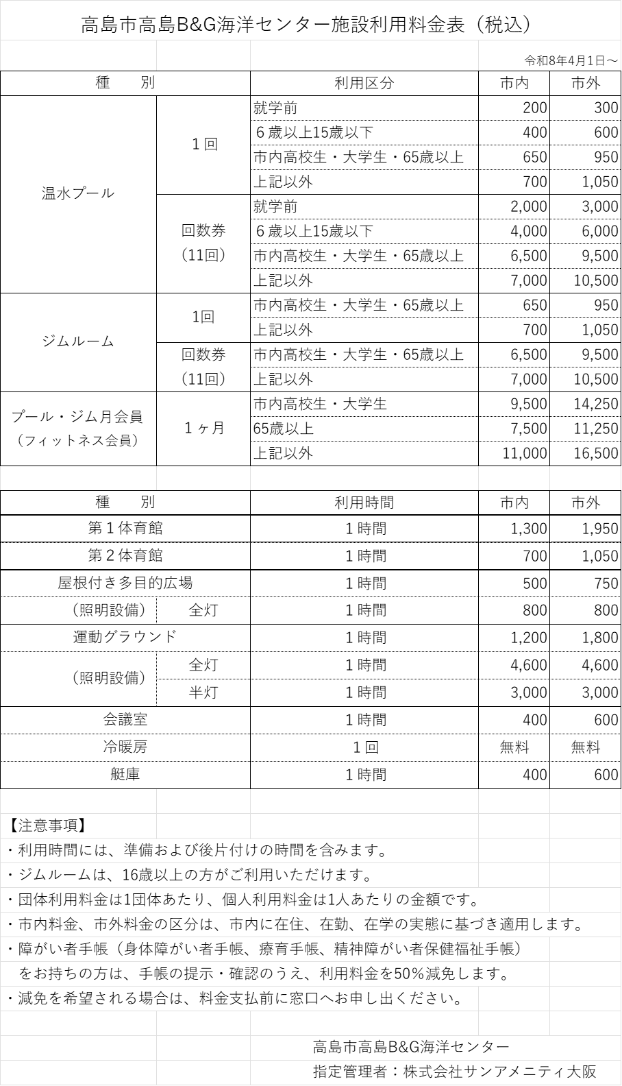 高島市高島Ｂ＆Ｇ海洋センター